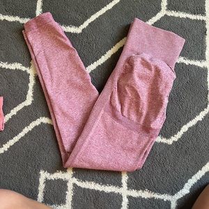 Pink gymshark dupe amazon leggings